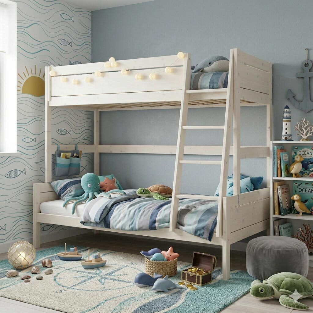 LIFETIME Familienbett Original Kiefer Massivholz mit Lattenrost