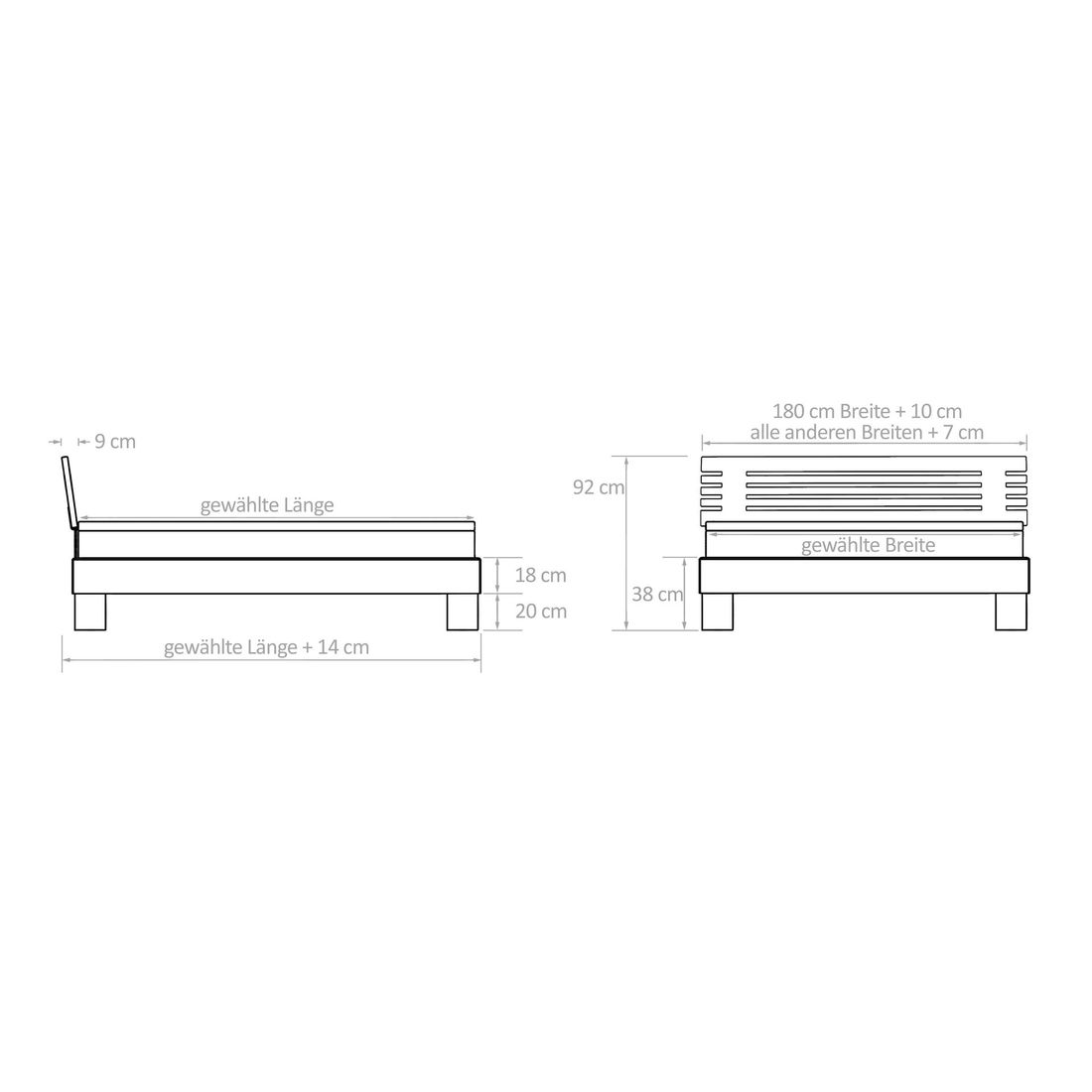 Boxspringbett Sardinien Buche Massivholz