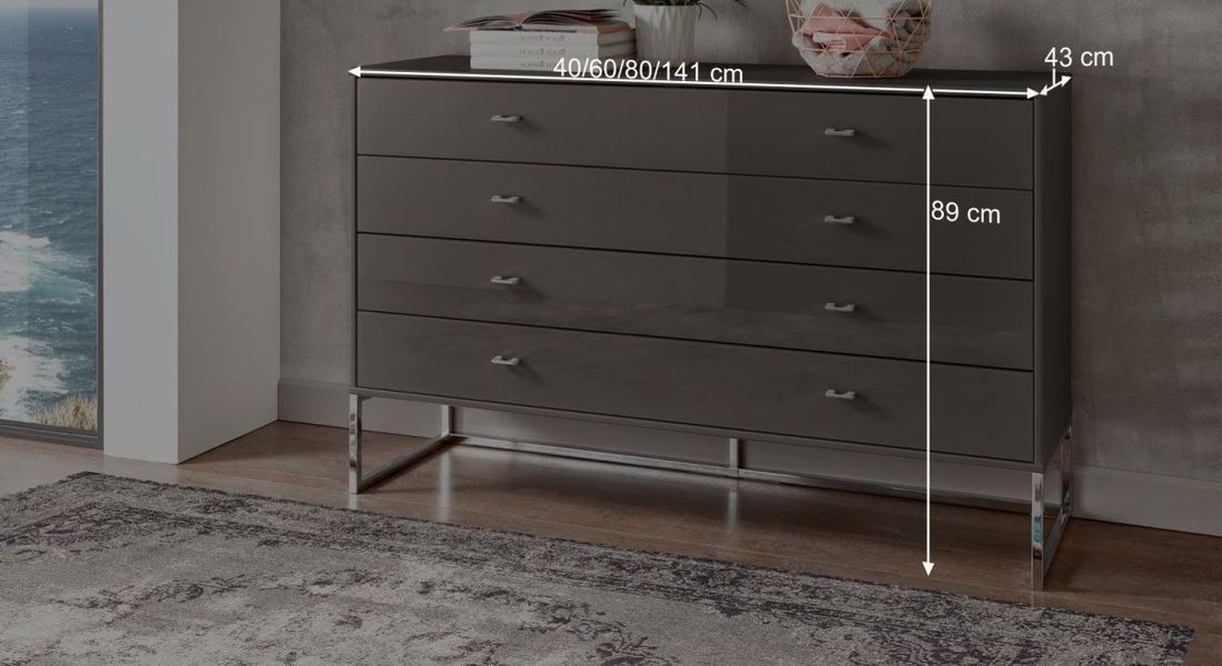 Kommode Harrow mit Kufen und Schubladen