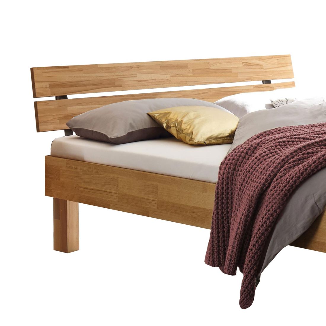 Bett Advira Kernbuche Massivholz