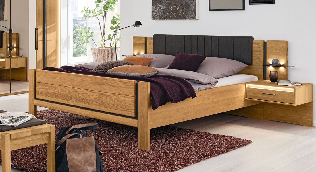 Musterring Bett Sorrent Komfort Eiche teilmassiv