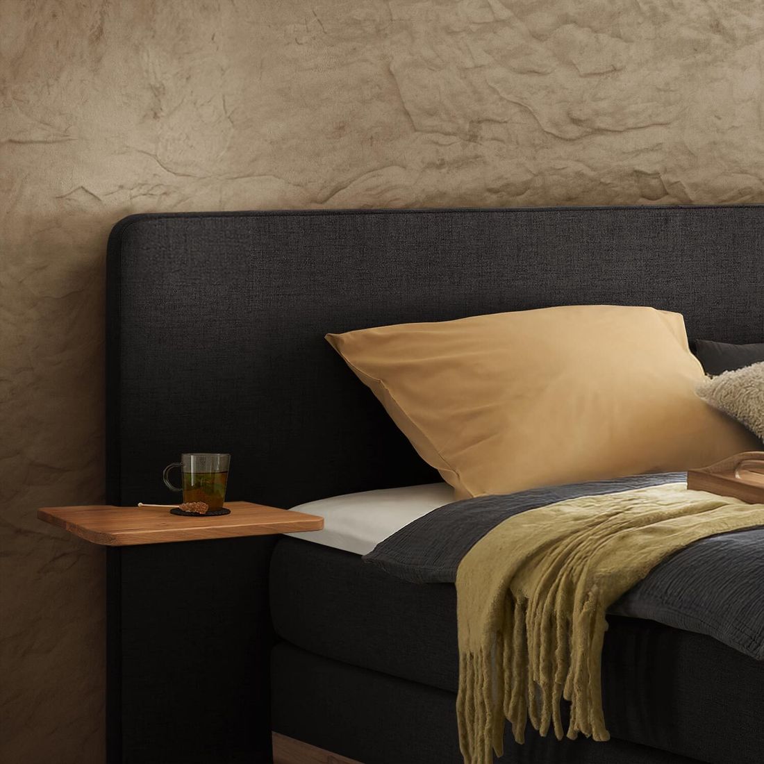 Boxspringbett Jorun Webstoff