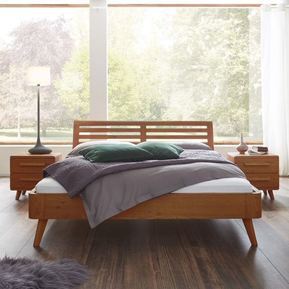 Bett Santa Rosa Eiche Massivholz