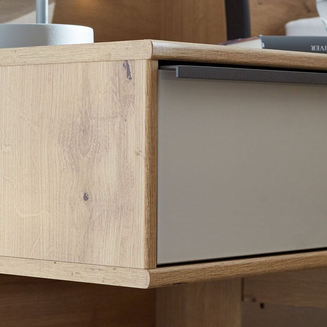 Interliving Schwebenachttisch 1205 Eiche Dekor H 48cm