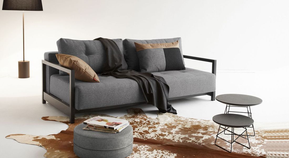 Schlafsofa Butland Webstoff mit Stauraum