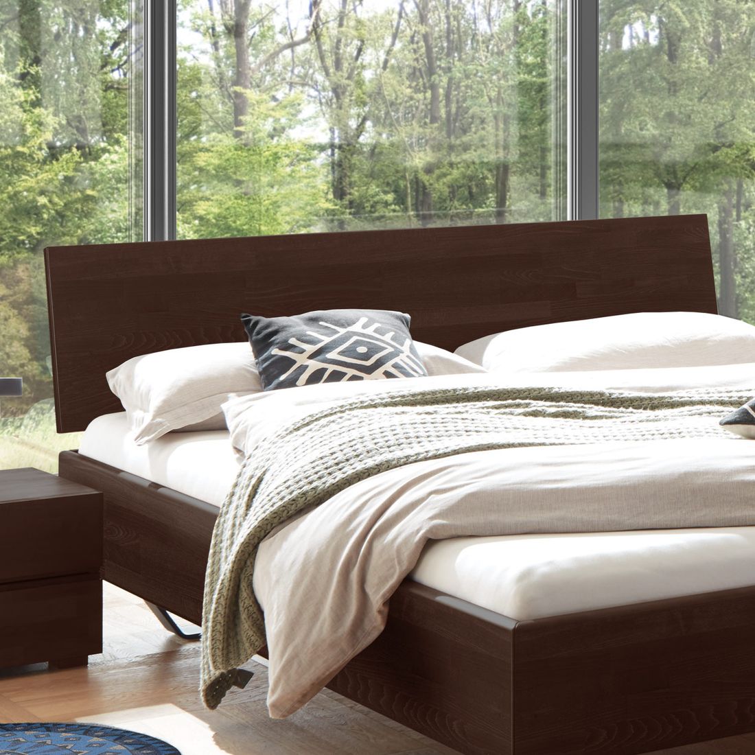 Bett Honoka Komfort Buche Massivholz