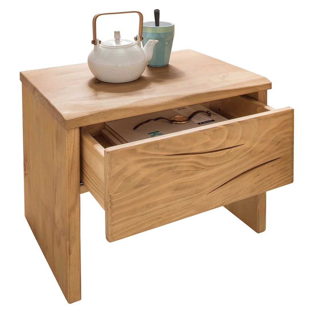 Nachttisch Basiliano Fichte Massivholz H 42 cm