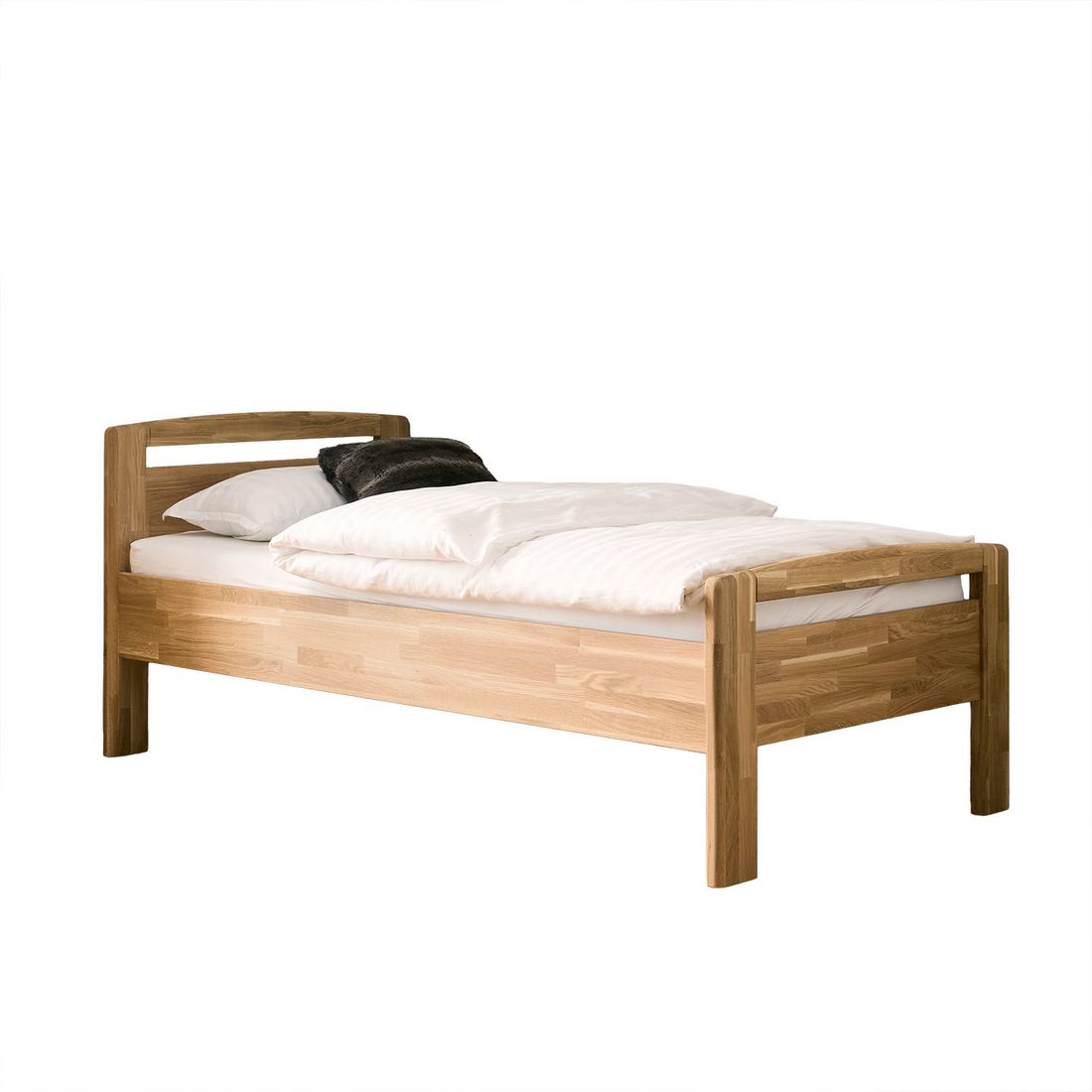 HOMELIV. Seniorenbett Luise Komfort Wildeiche Massivholz