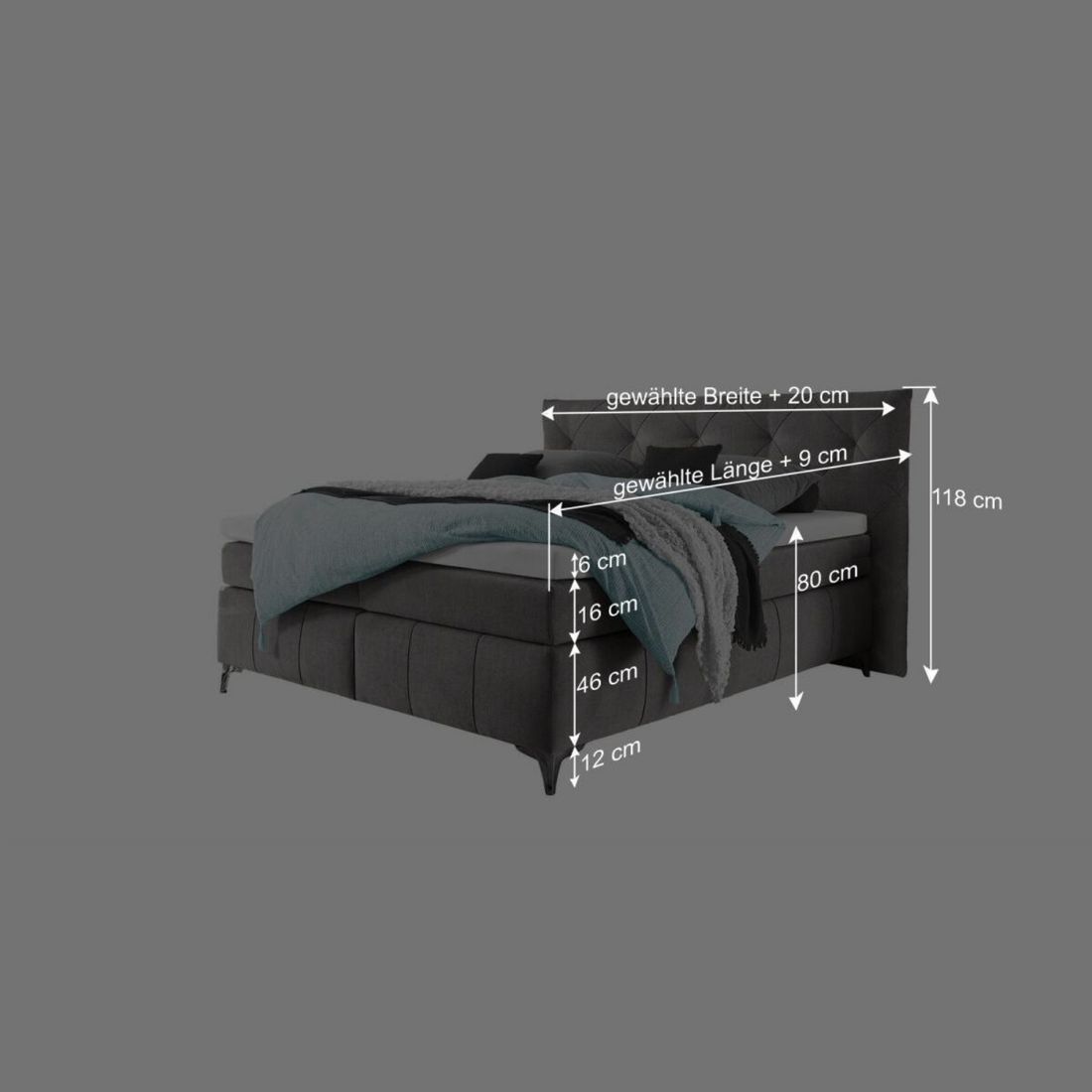 Boxspringbett Aidan Microvelours
