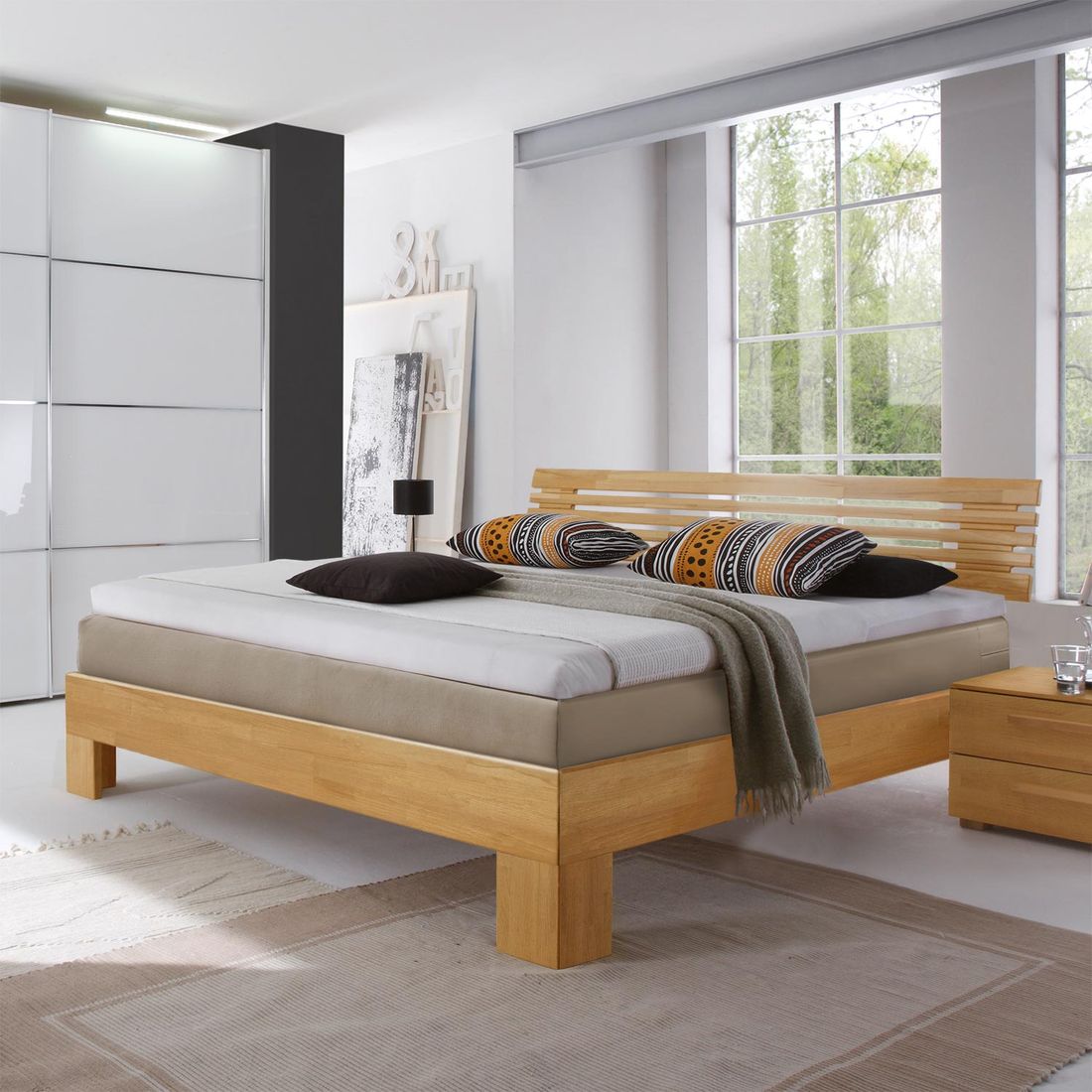 Boxspringbett Sardinien Buche Massivholz