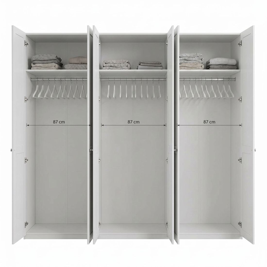 Drehtüren-Kleiderschrank Alvito mit Spiegel
