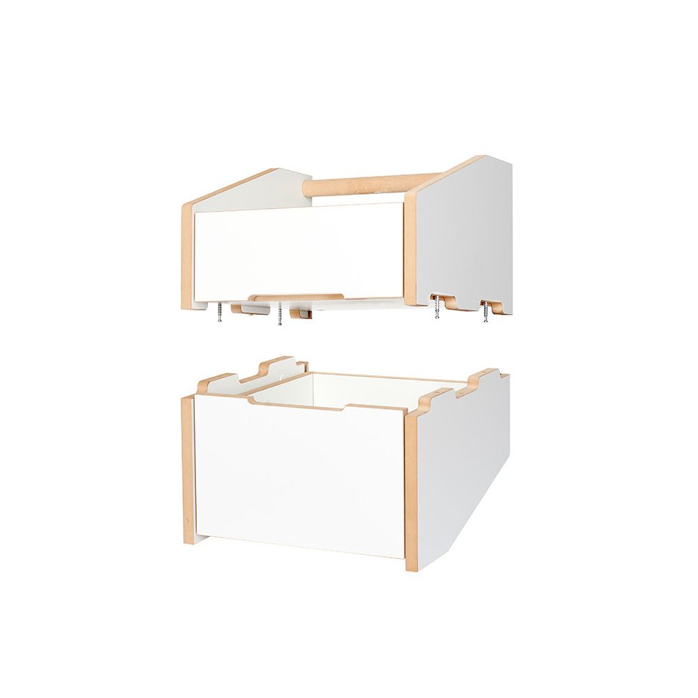 Tojo Nachttisch Cargo Buche Dekor H 47,6cm rollbar