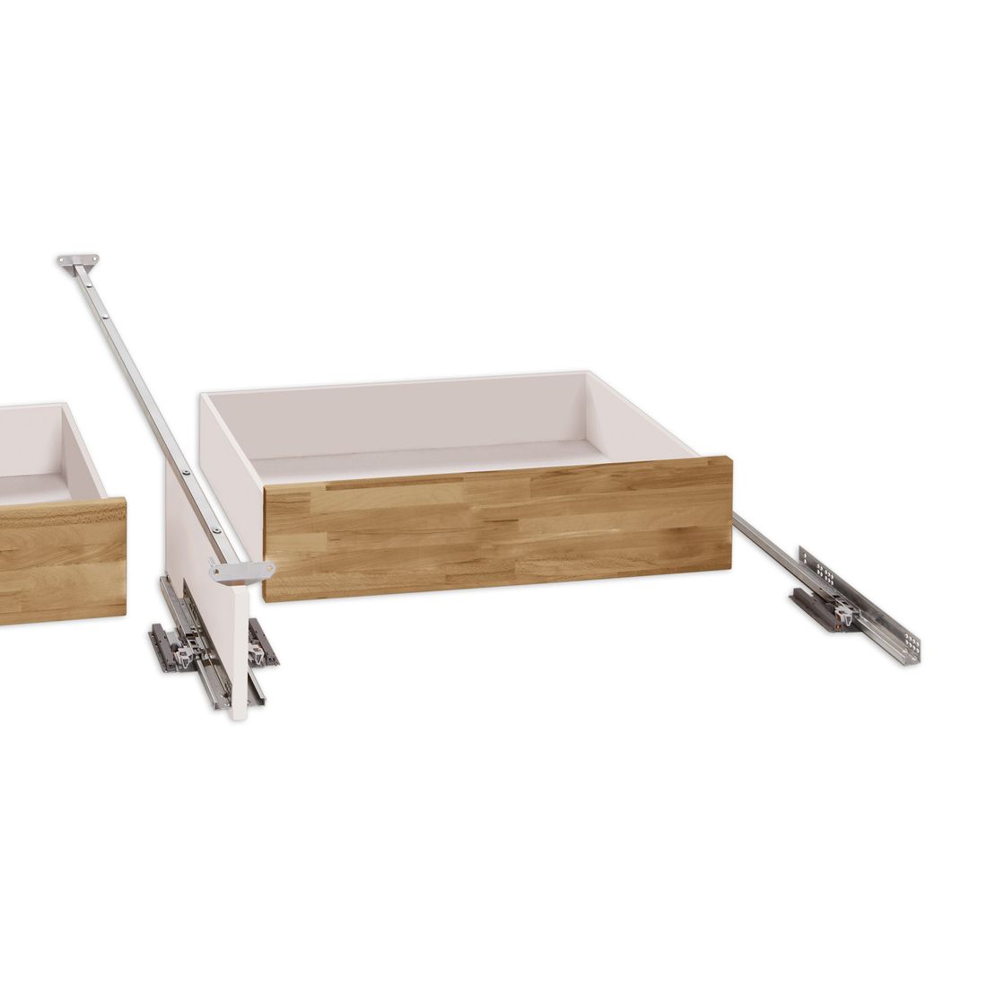 Doppelbett Manchester Komfort Kernbuche Massivholz mit Schubkasten