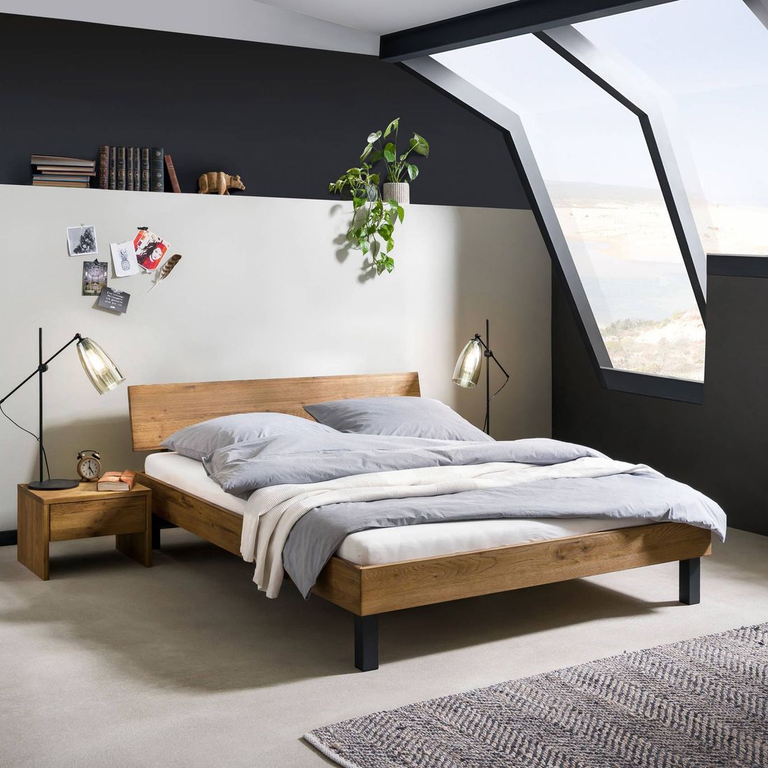 Bett Tumas Wildeiche Massivholz