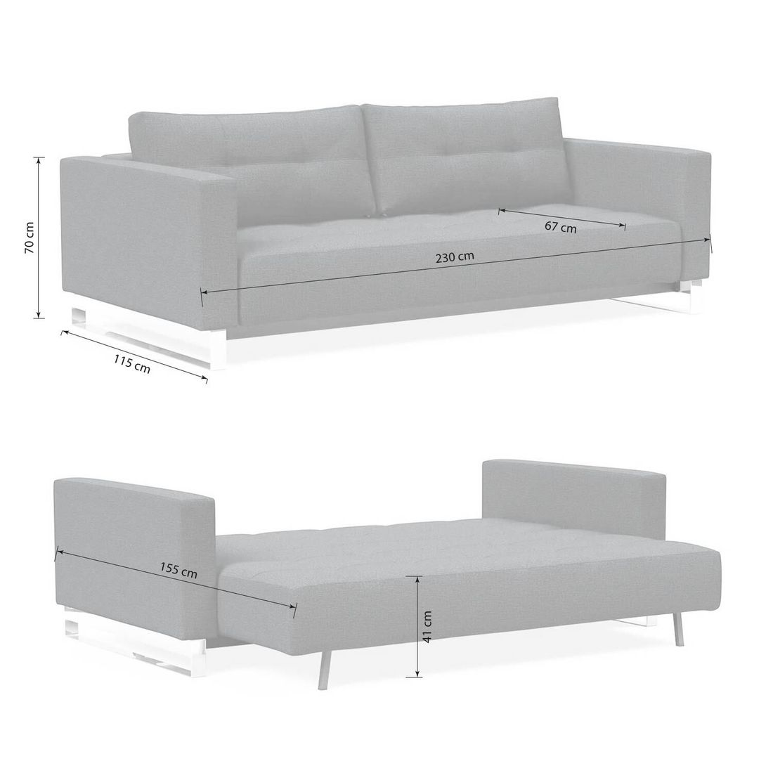 Schlafsofa Wilshere Webstoff