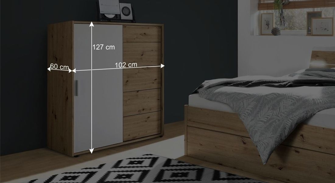 Kombi-Kommode Canitar schmal