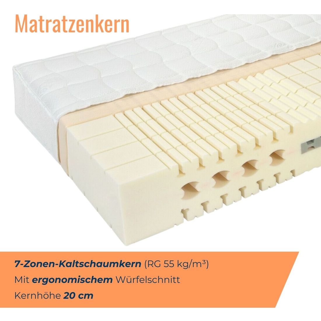 Kaltschaum-Matratze orthowell luxus XXL