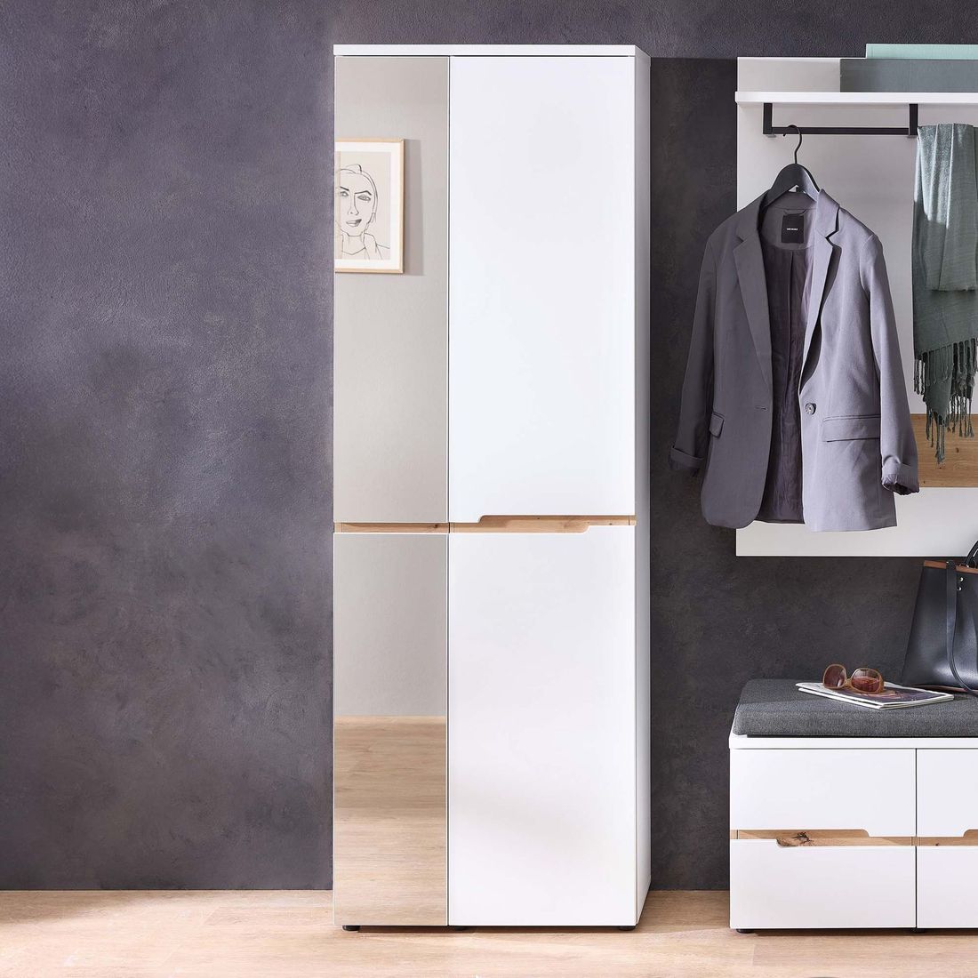 Innostyle Memphis Garderobenschrank 65x38x192cm