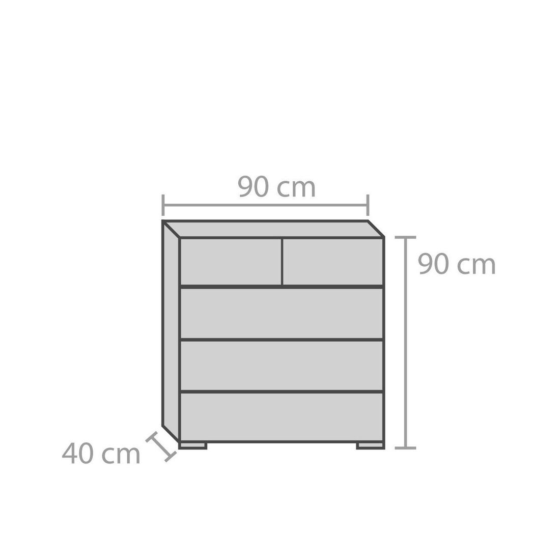 Kommode Andalucia Variante 3 Kernbuche Massivholz