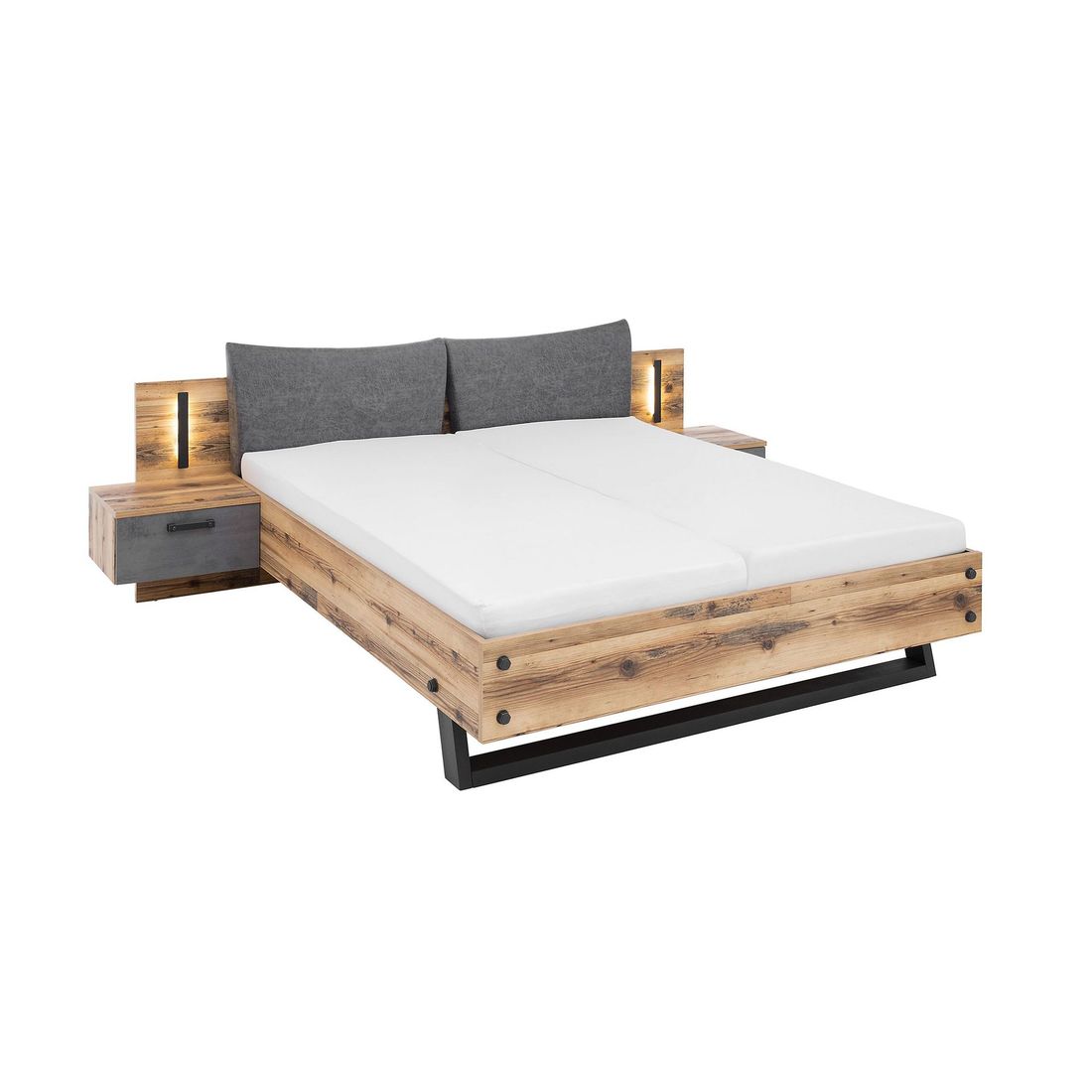 Bett mit Nachttischen Rocca