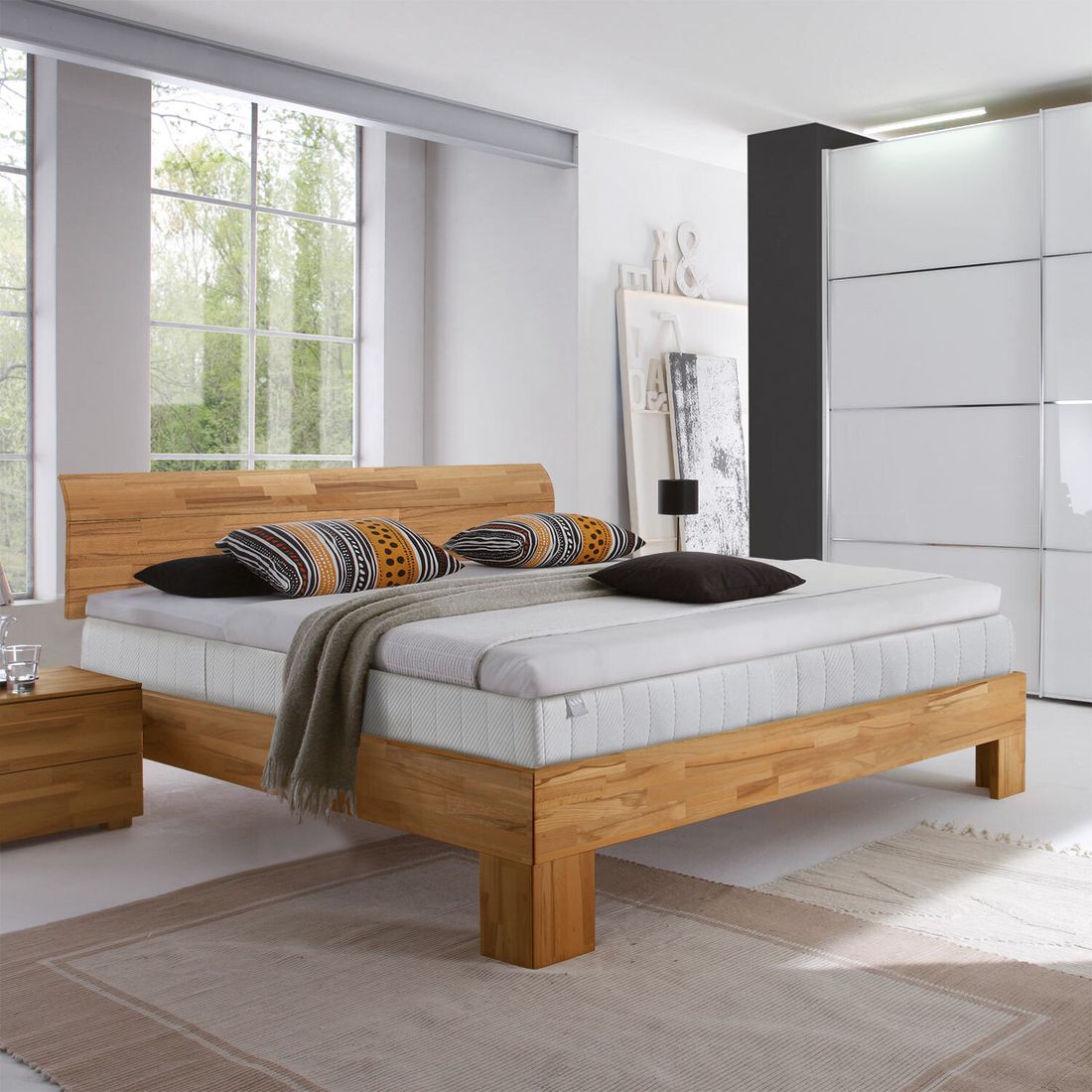 Boxspringbett Sardinien Buche Massivholz
