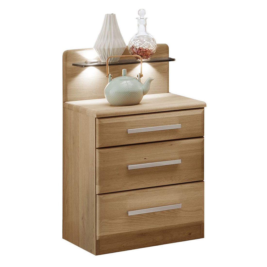Nachttisch Hazleton Eiche teilmassiv H 50cm