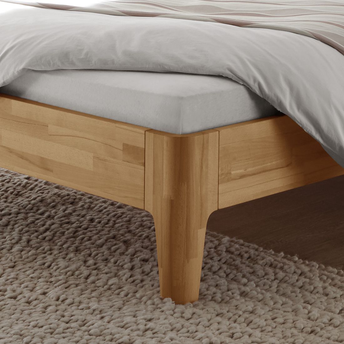 Bett Florina Kernbuche Massivholz