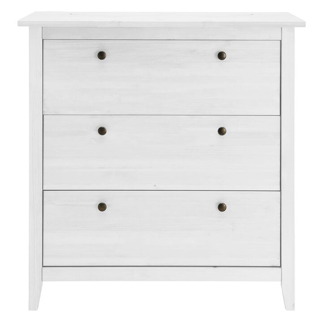 HOMELIV. Kommode Wanja Kiefer Massivholz mit Schubladen H 91cm