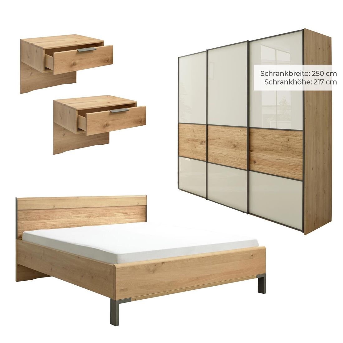 Interliving Schlafzimmer-Set 1027 Eiche teilmassiv