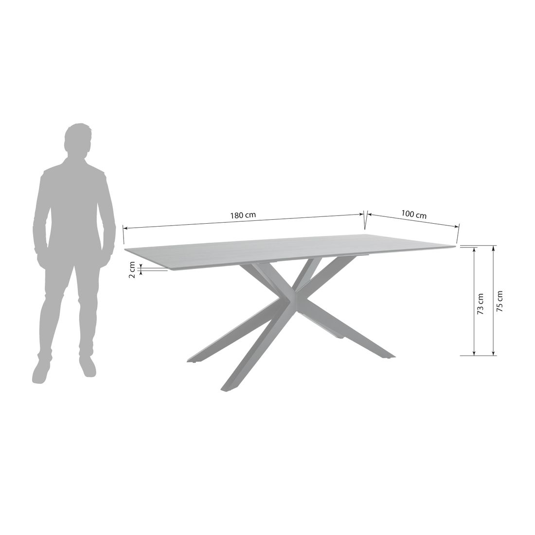 Musterring Essgruppe Tiama 7-tlg. Tisch 180x100cm Cord/Charakter-Eiche