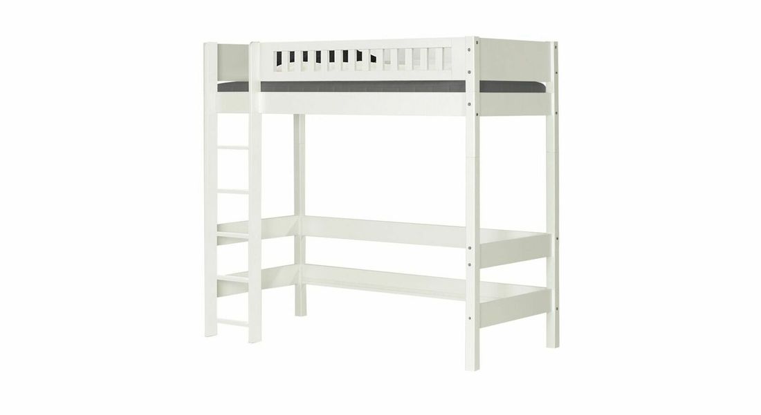 Maxi-Hochbett Kids Town Design Buche teilmassiv mit Lattenrost