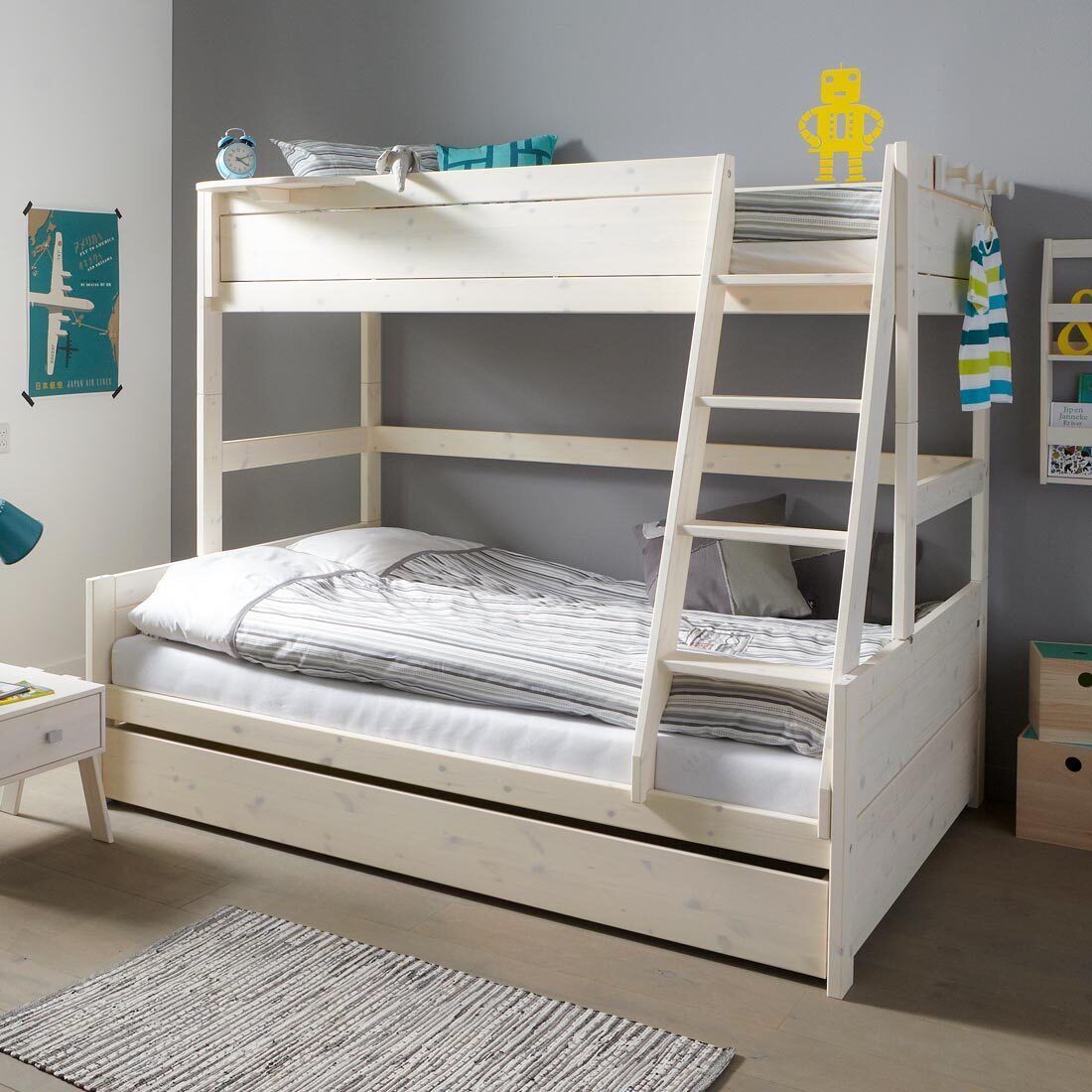 LIFETIME Familienbett Original Kiefer Massivholz mit Lattenrost