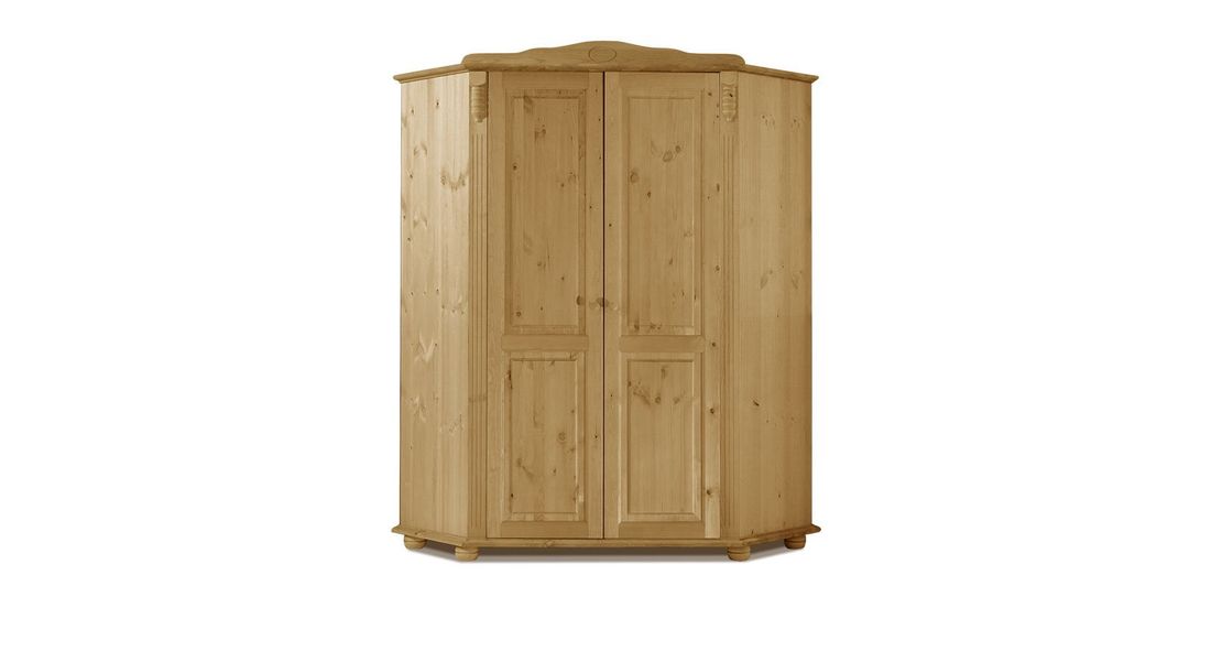 Eck-Kleiderschrank Countryside Kiefer Massivholz
