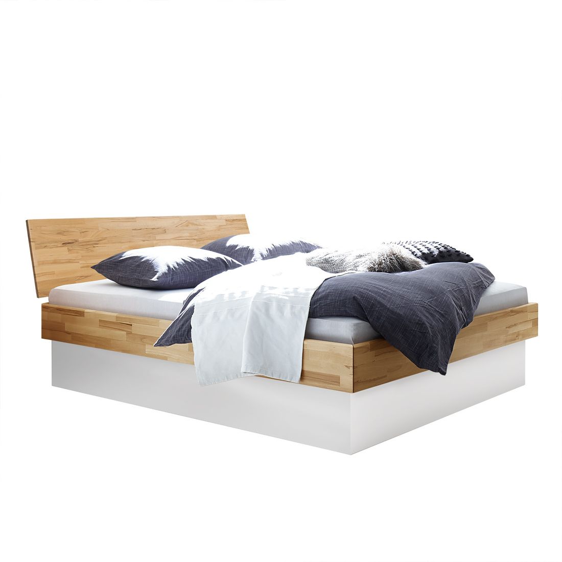 Bett Grosseto Komfort Buche Massivholz mit Bettkasten