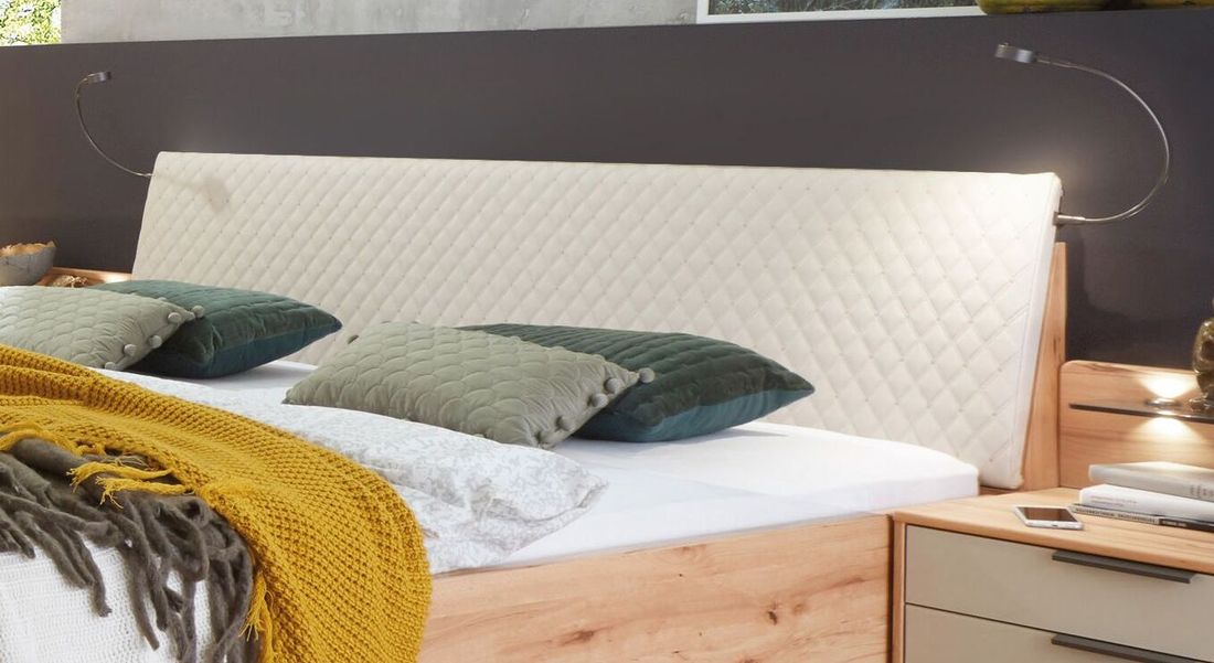 Bett Leandra Komfort Kernbuche teilmassiv