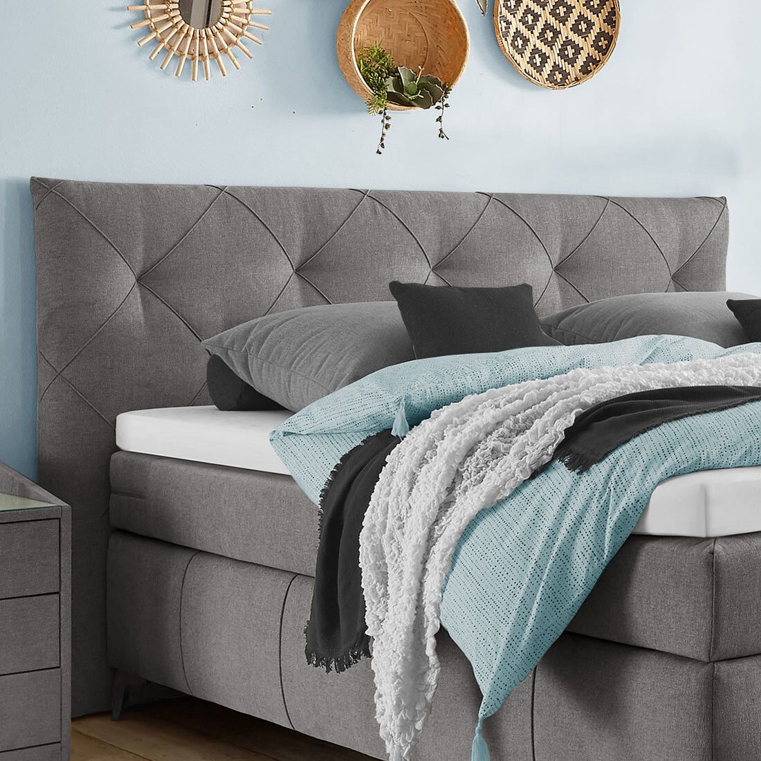 Boxspringbett Aidan Microvelours