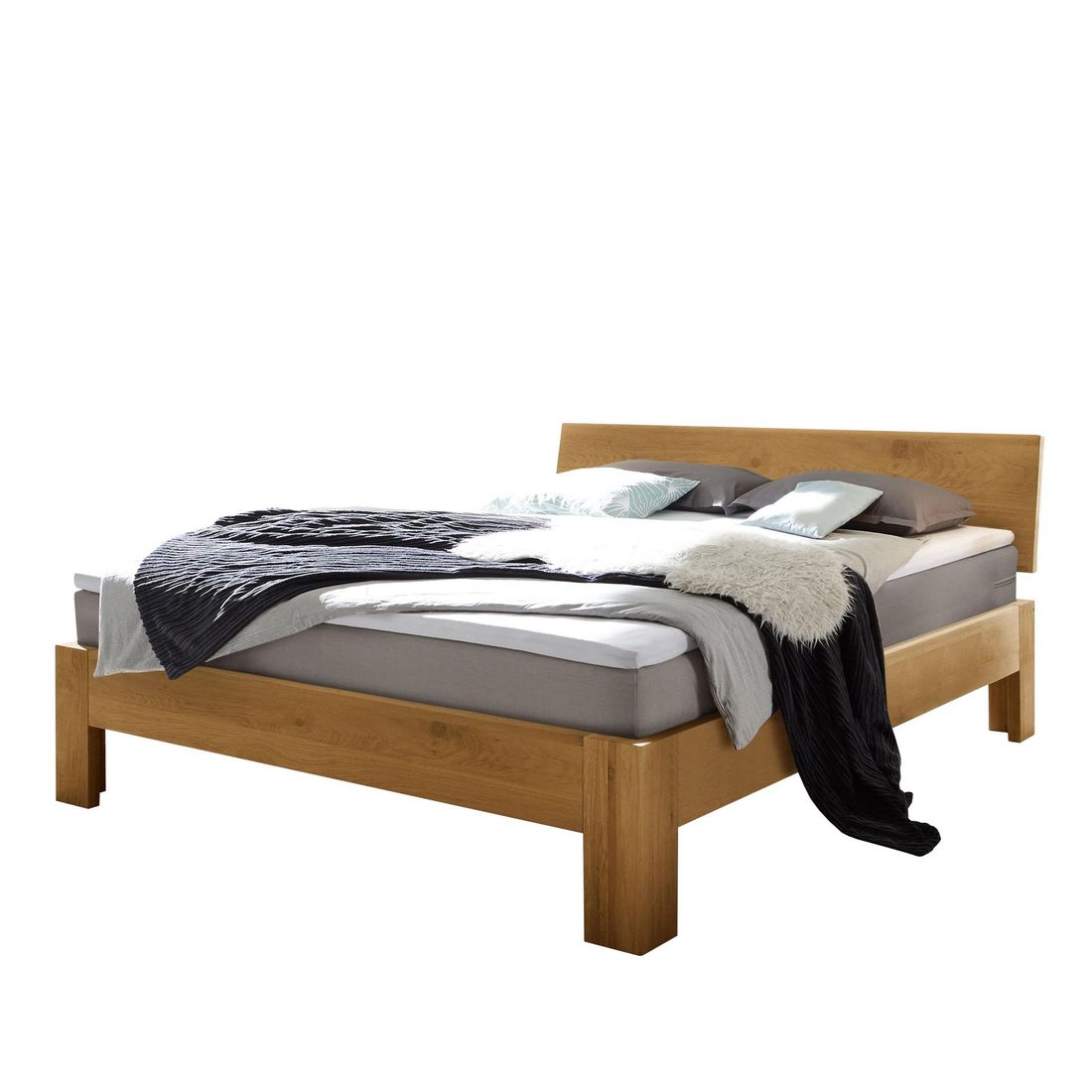 Boxspringbett Kingston Eiche Massivholz