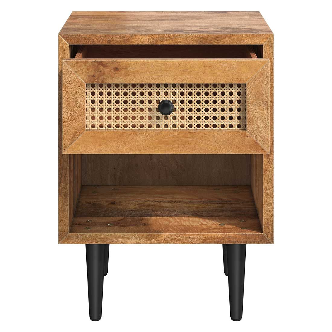 HOMELIV. Nachttisch Asmara Mango Massivholz H 55cm