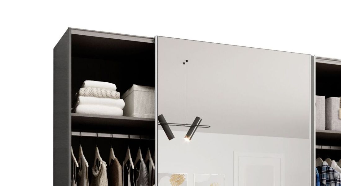 Schwebetüren-Kleiderschrank Farlan mit Spiegel