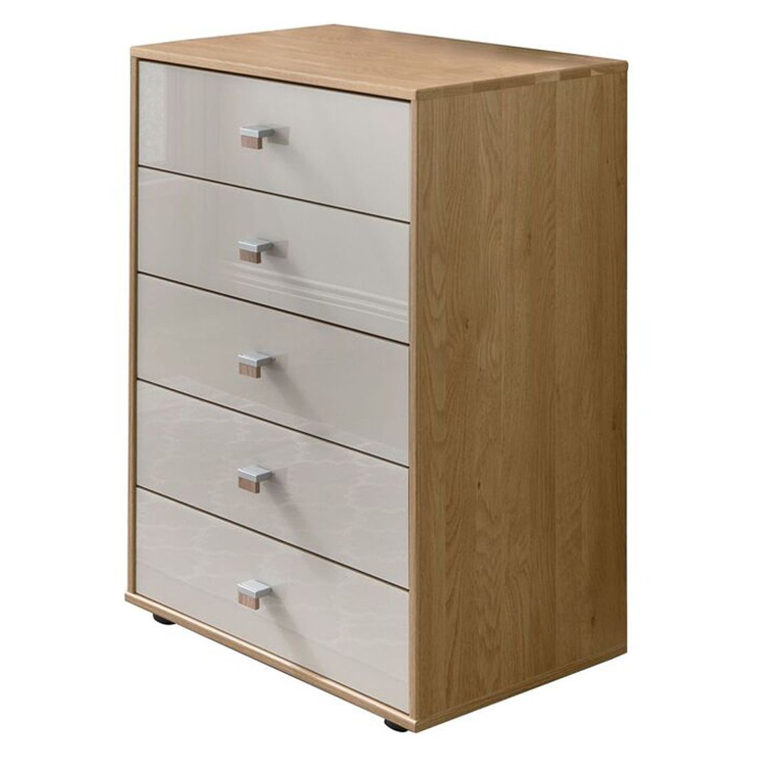 Sideboard Ayla Eiche teilmassiv mit Schubladen