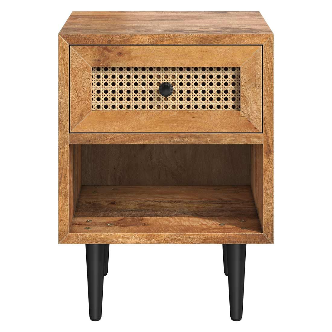 HOMELIV. Nachttisch Asmara Mango Massivholz H 55cm