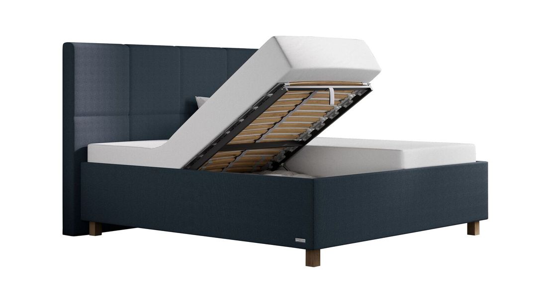 SCHLARAFFIA Polsterbett Chicago Komfort Microvelours mit Bettkasten und Lattenrost