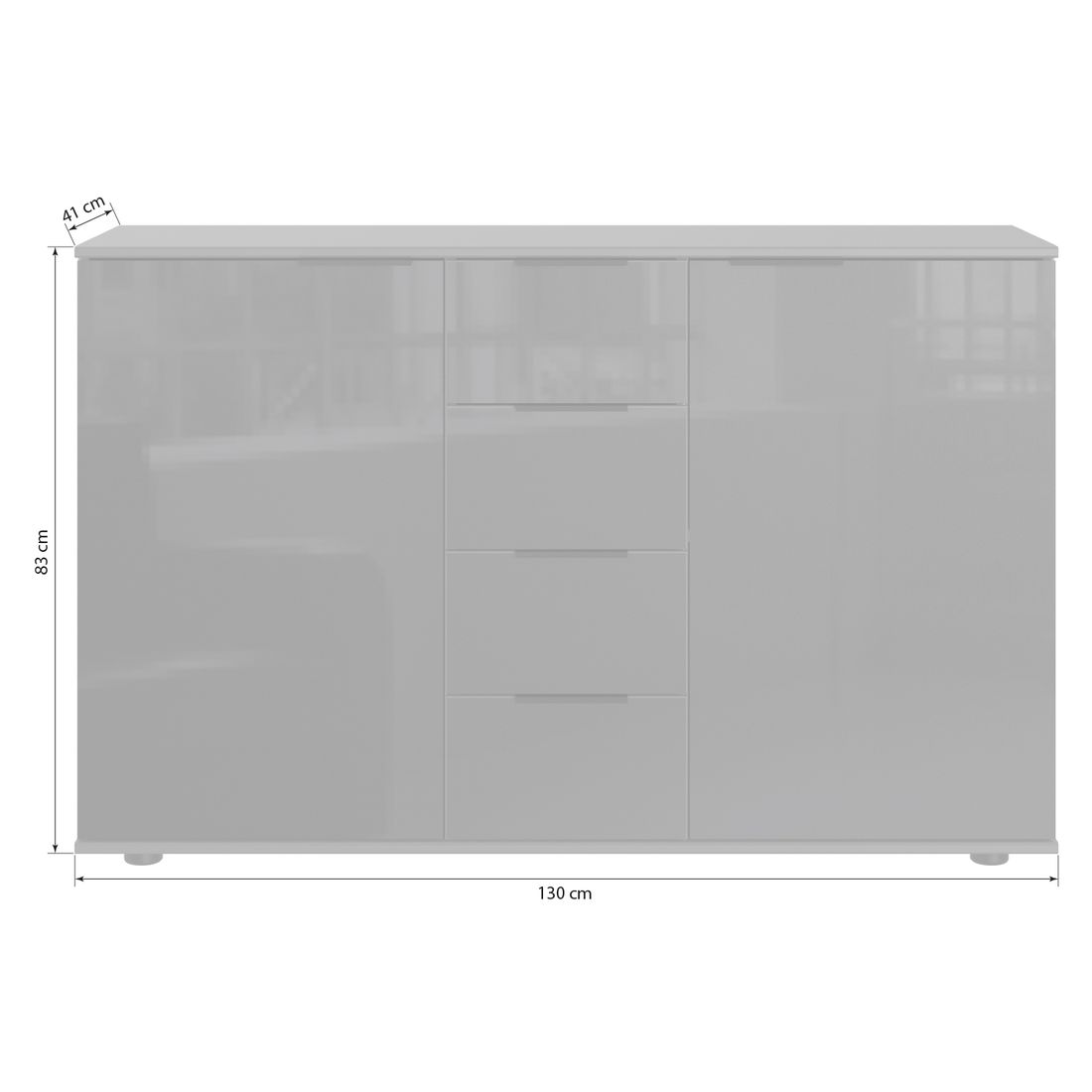 Sideboard Bollullo mit Schubladen und Türen
