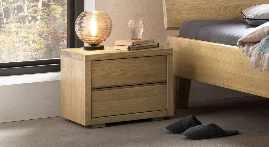 Nachttisch Willard Wildeiche Massivholz H 43cm