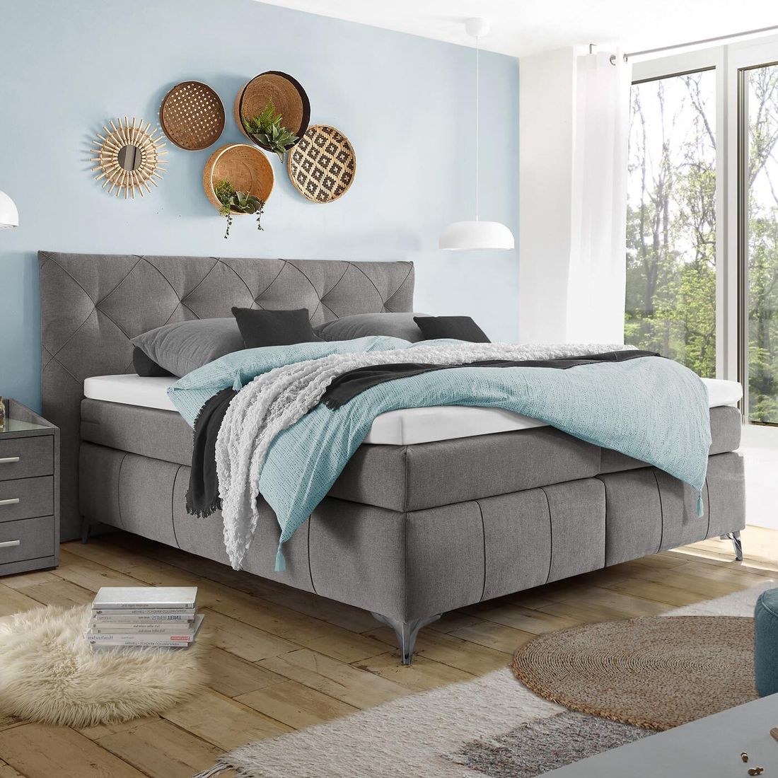 Boxspringbett Aidan Microvelours