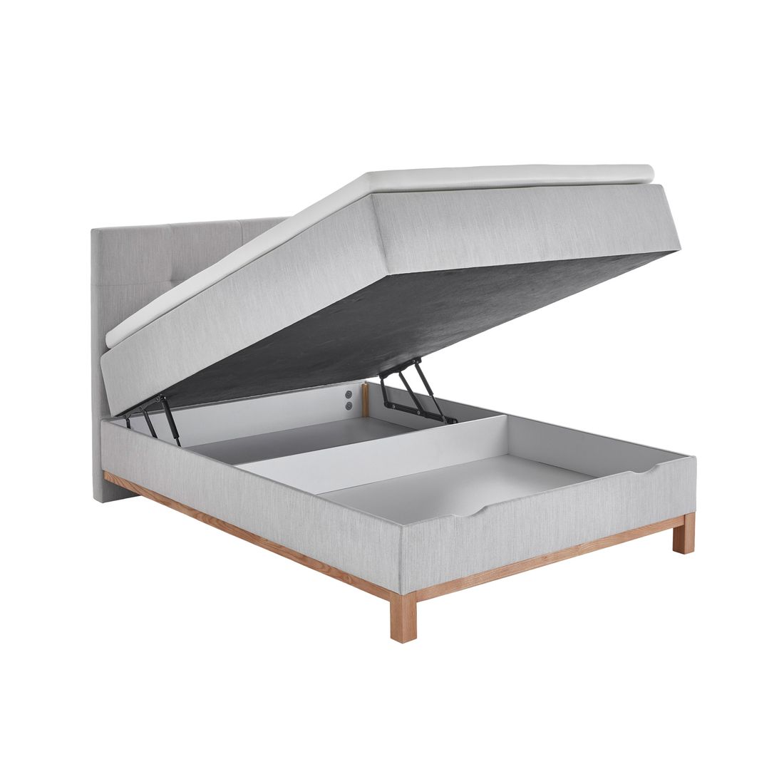 Boxspringbett Alamea Webstoff mit Bettkasten