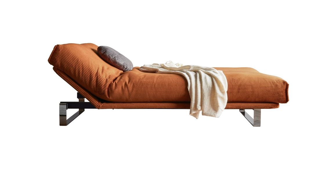 Schlafsofa Koshai Webstoff/Cord mit Lattenrost und Stauraum
