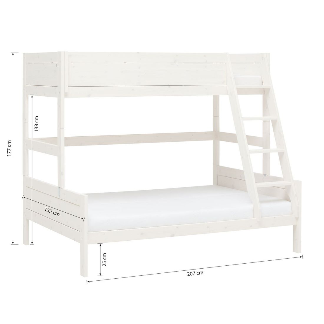 LIFETIME Familienbett Original Kiefer Massivholz mit Lattenrost