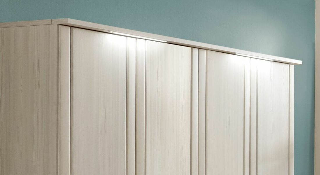 Drehtüren-Kleiderschrank Zeven Lärche Dekor