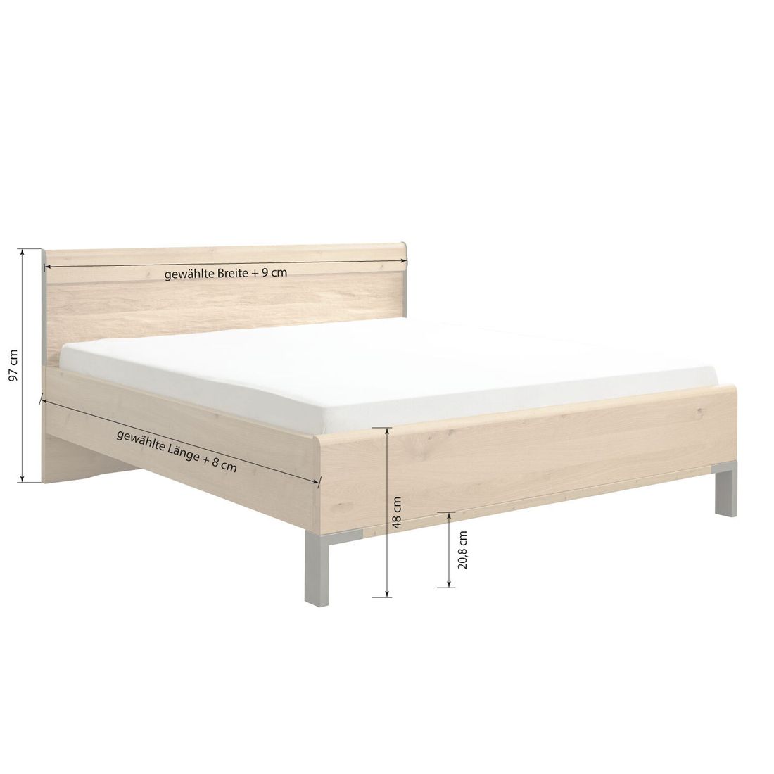 Interliving Schlafzimmer-Set 1027 Eiche teilmassiv